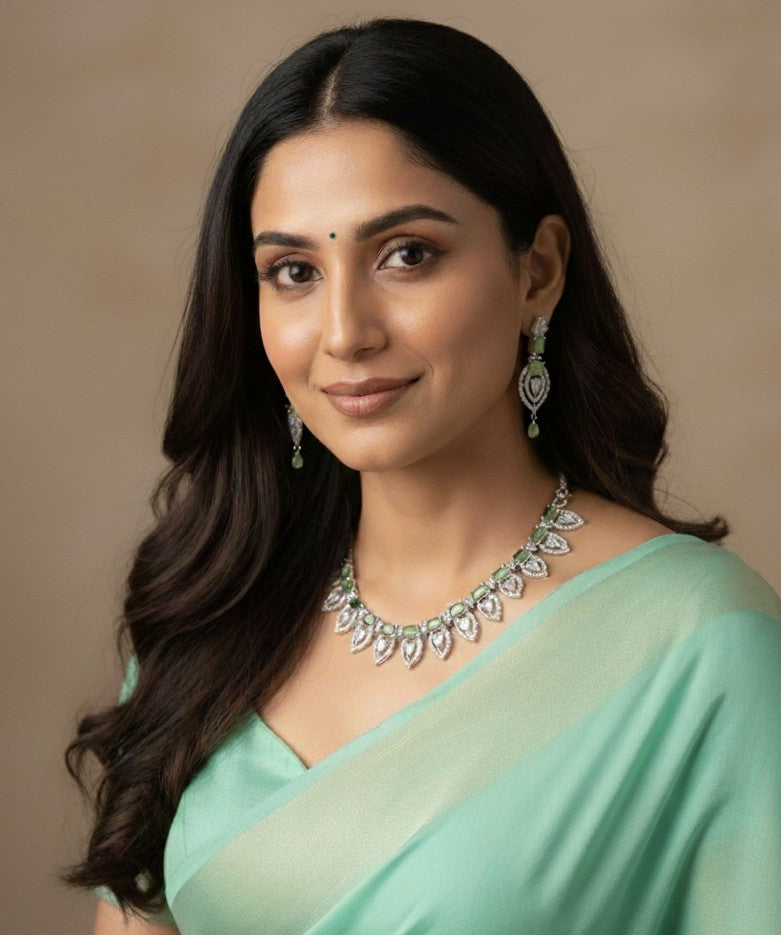Party Wear American Diamond Jewellery Set