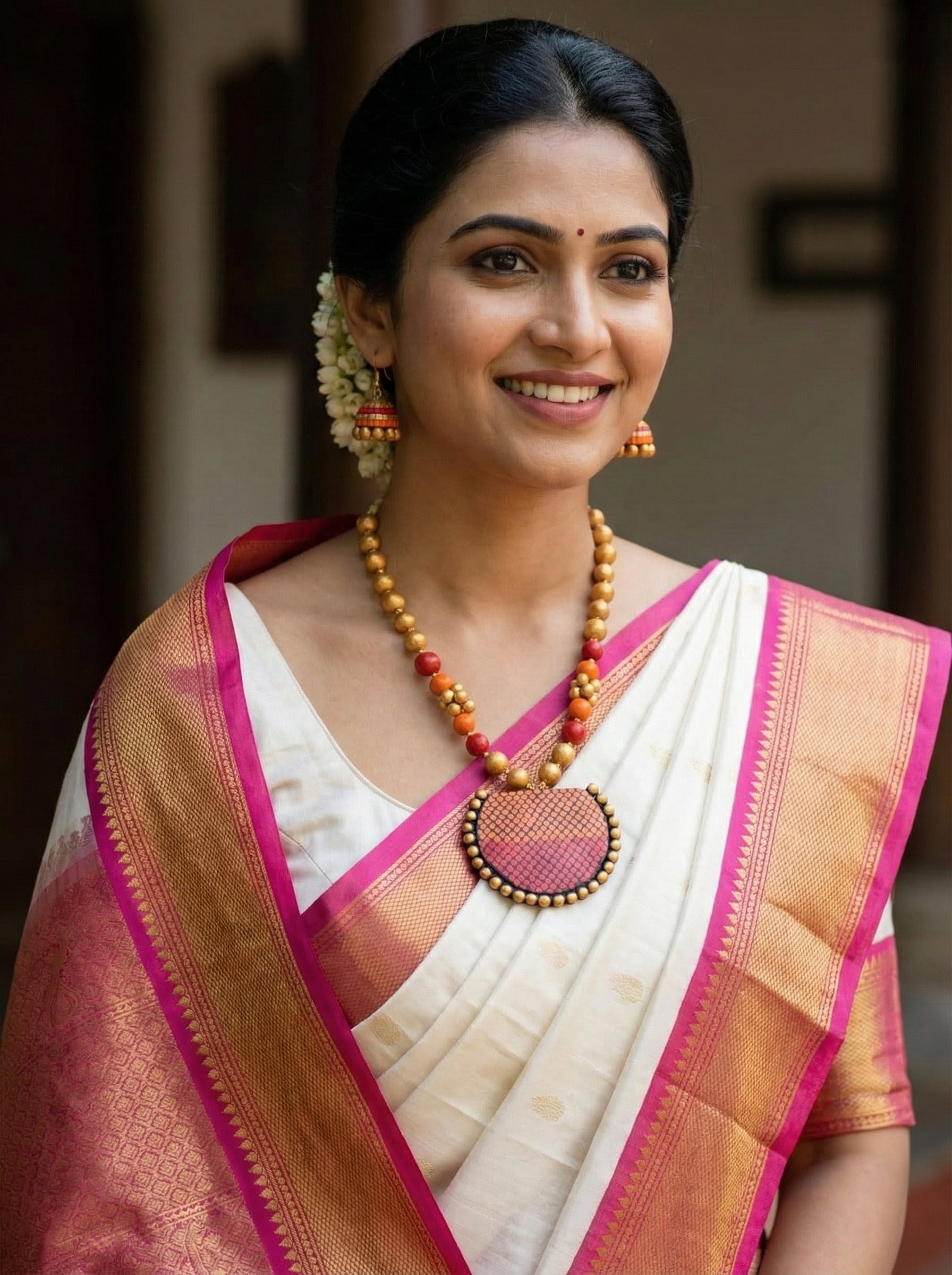 Designer Hand Made Terracotta Or Clay Necklace Set