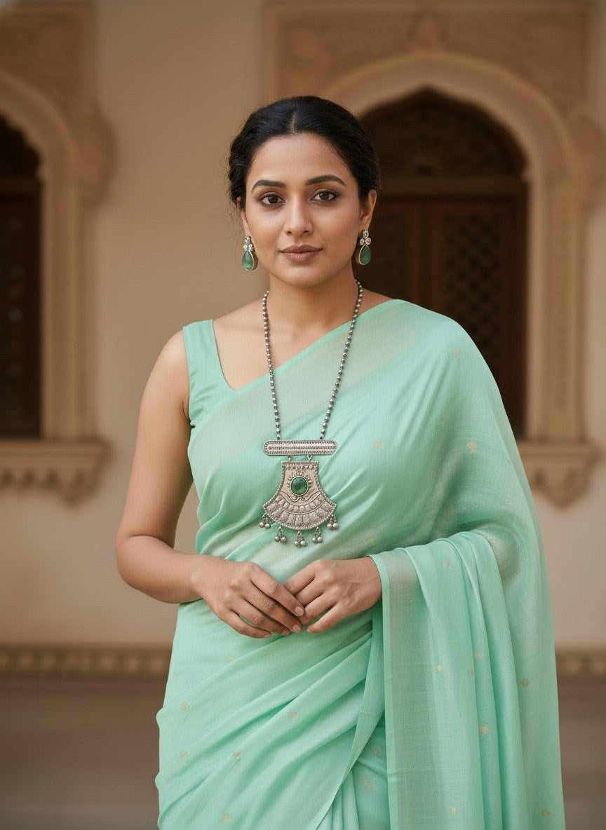 Monalisa Stone Silver Replica Pendant Sets