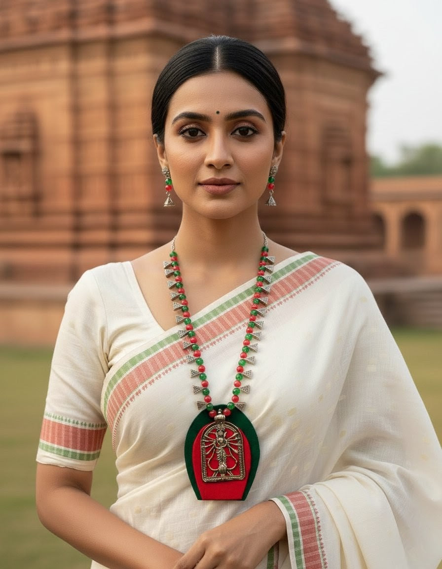 Devi Handmade Fabric Necklace Set