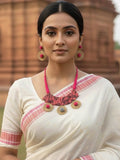 Sleek Handmade Fabric Hasli Necklace Set
