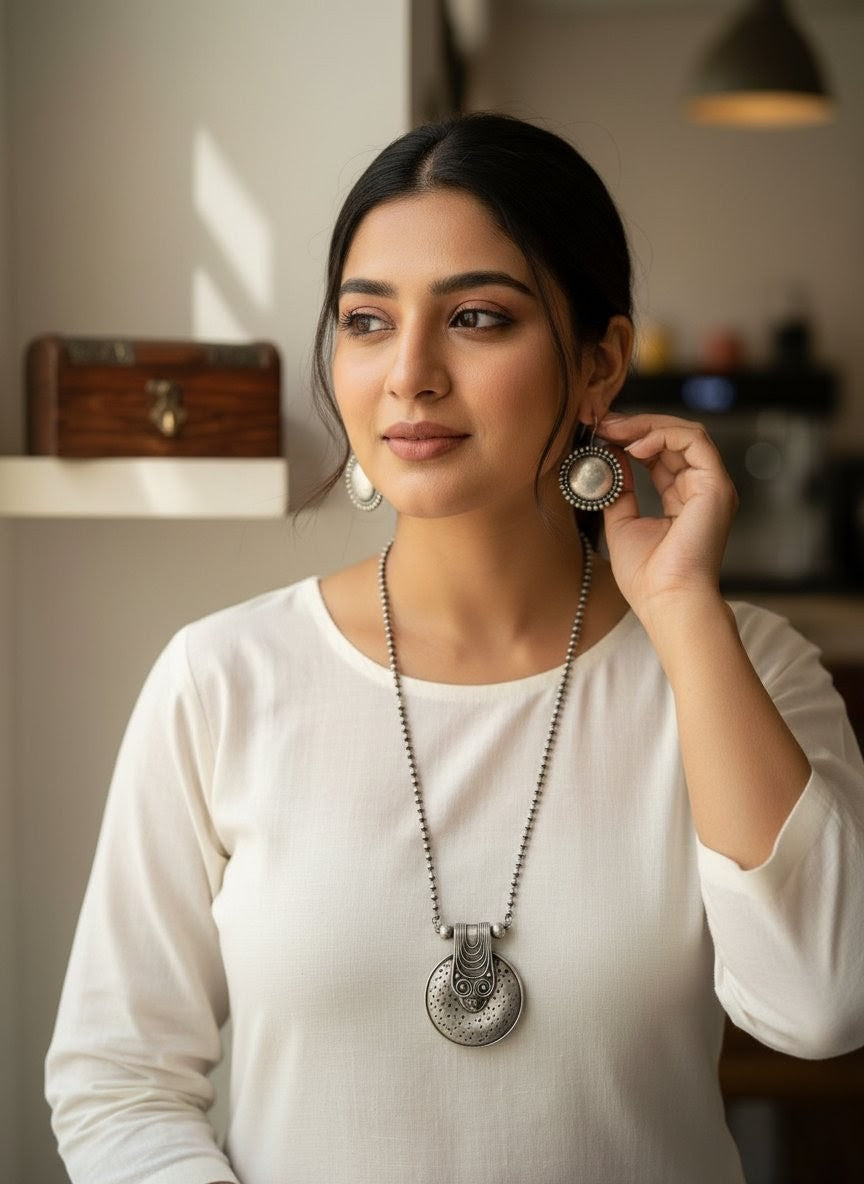 Classy Silver Replica Pendant Sets