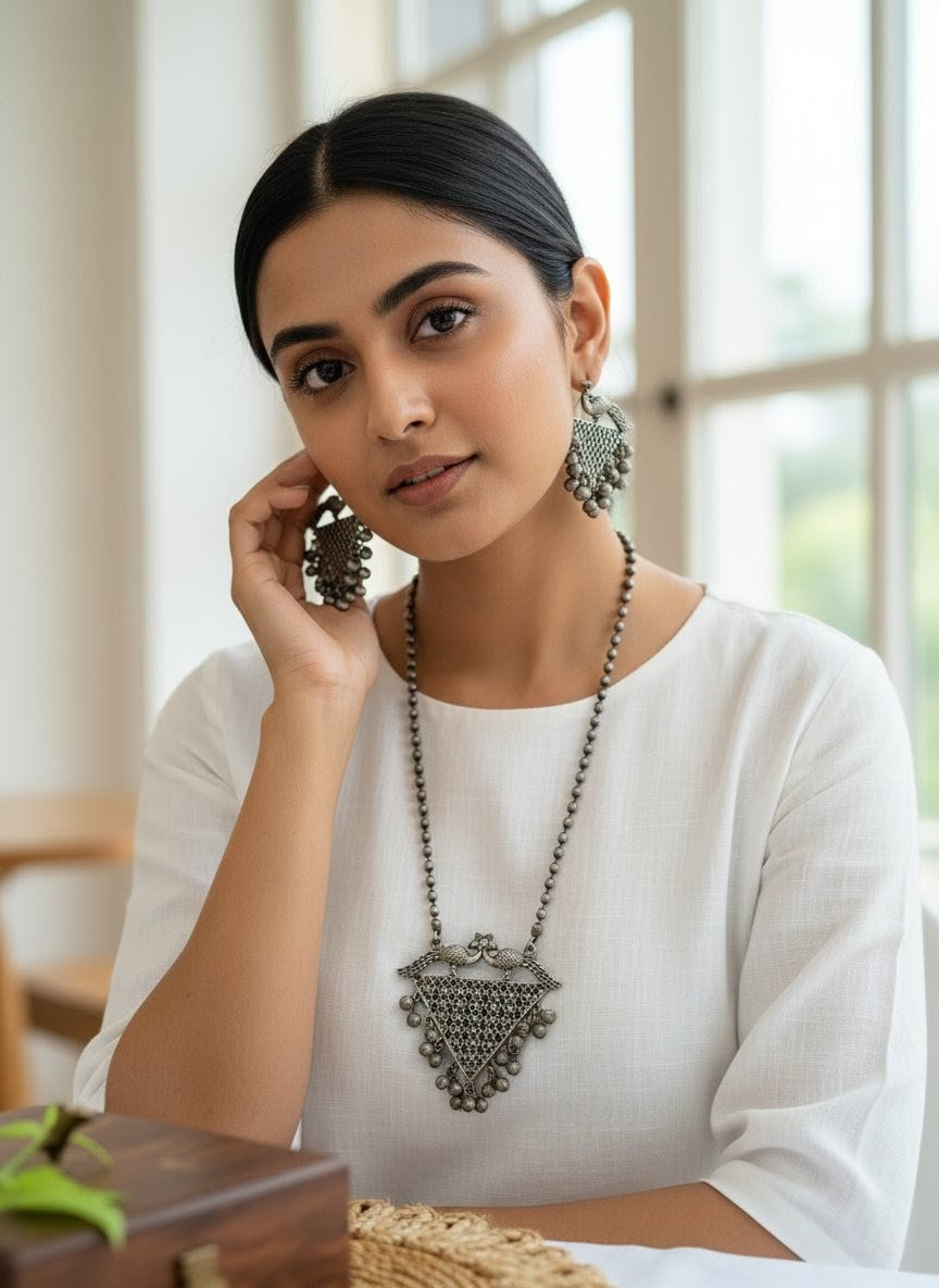 Classy Silver Replica Pendant Sets