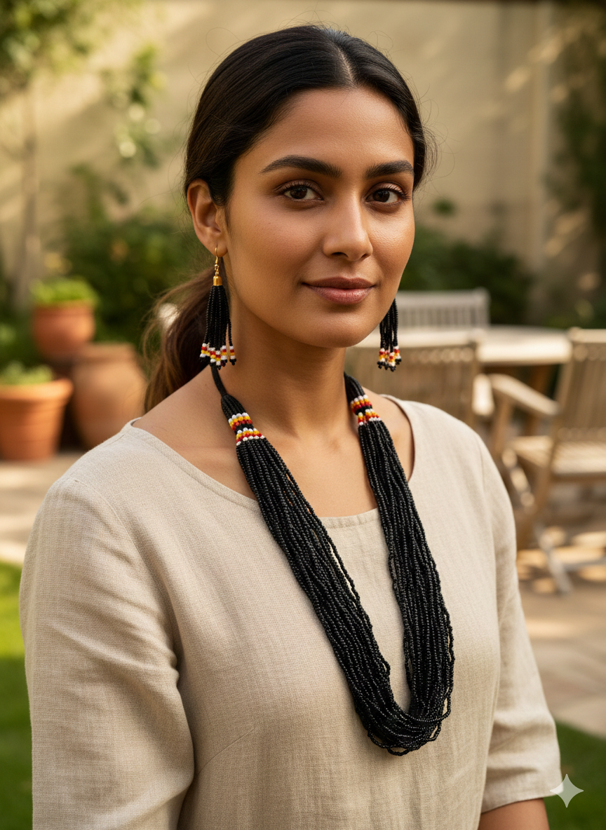 Trendy Seed Beads Necklace Set
