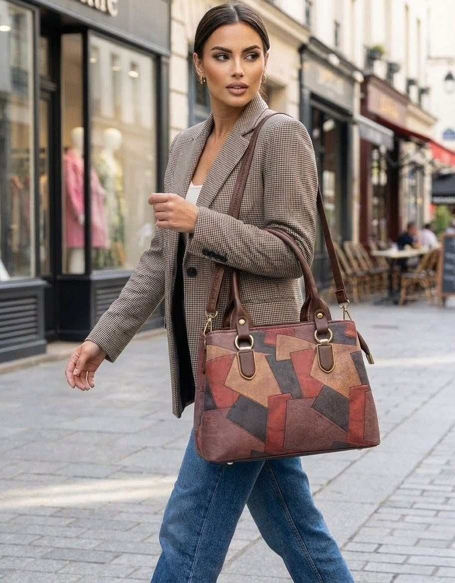 Abstract Printed Ladies Hand Bag