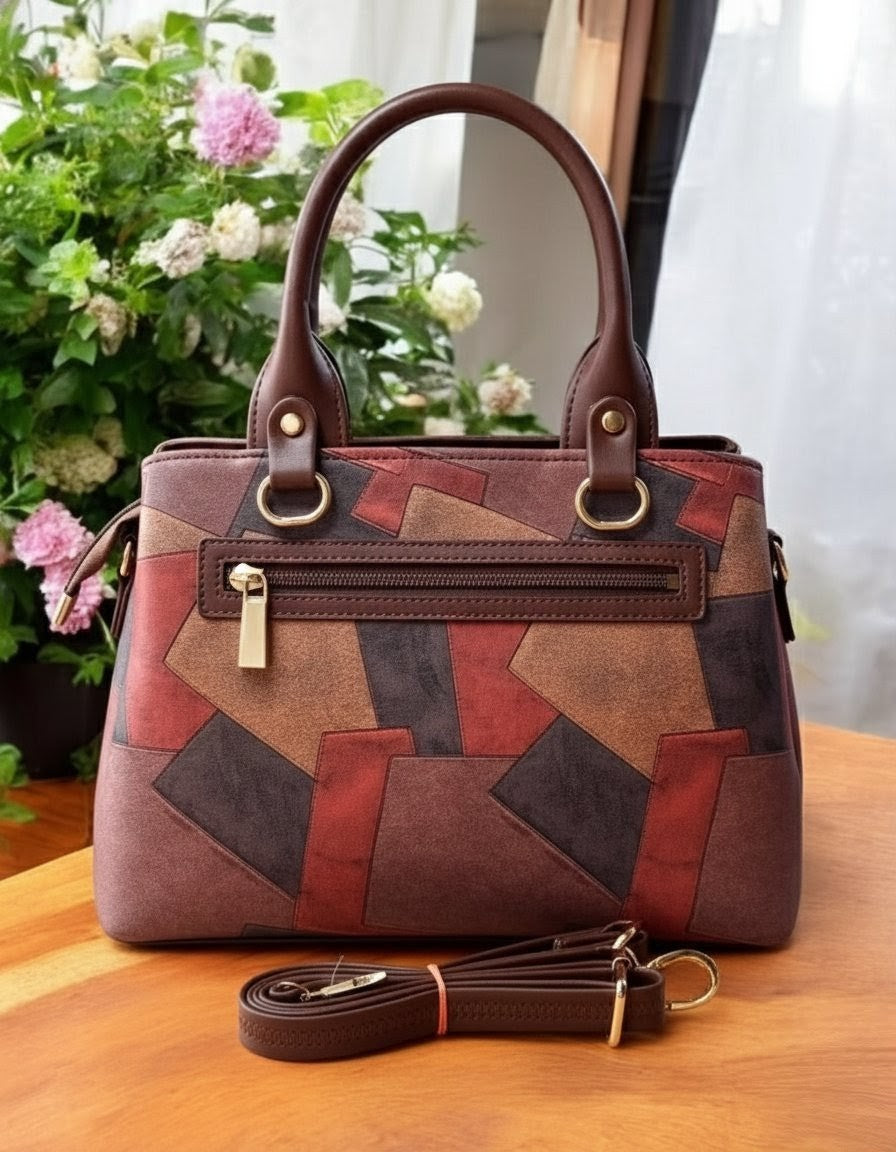 Abstract Printed Ladies Hand Bag