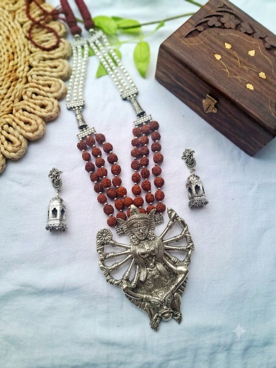 Devi Artificial Rudraksh Beads Necklace Set for Women