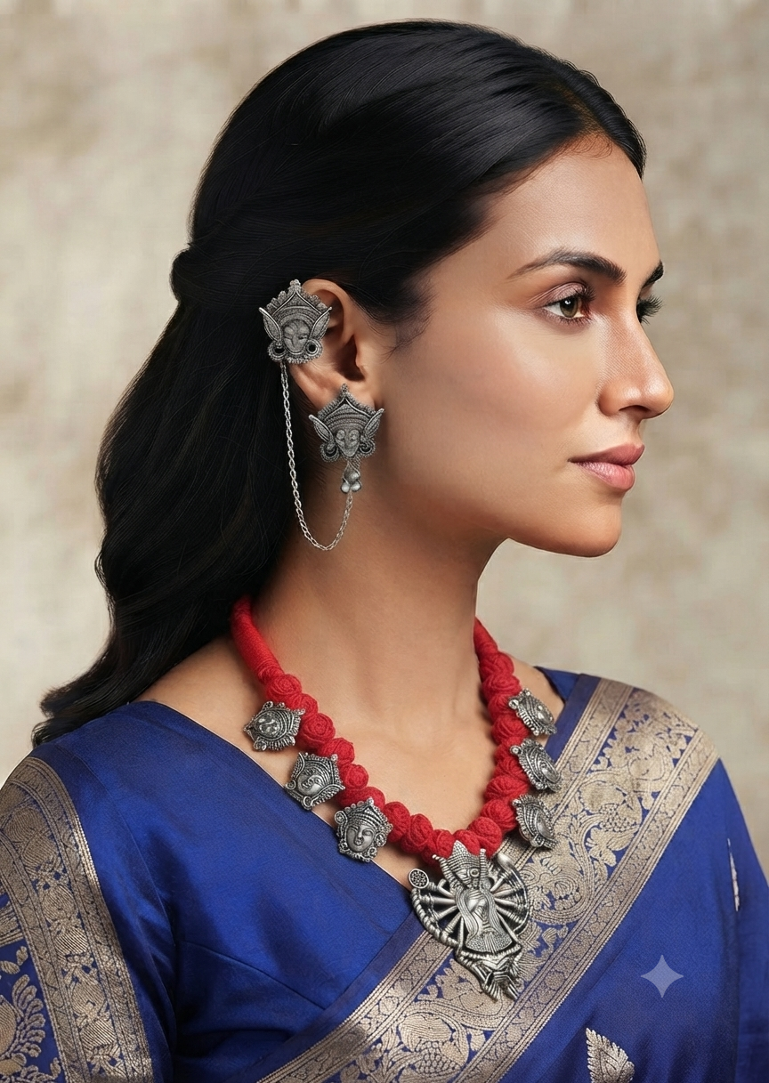 Devi Thread Beads Designer Necklace Set for Women