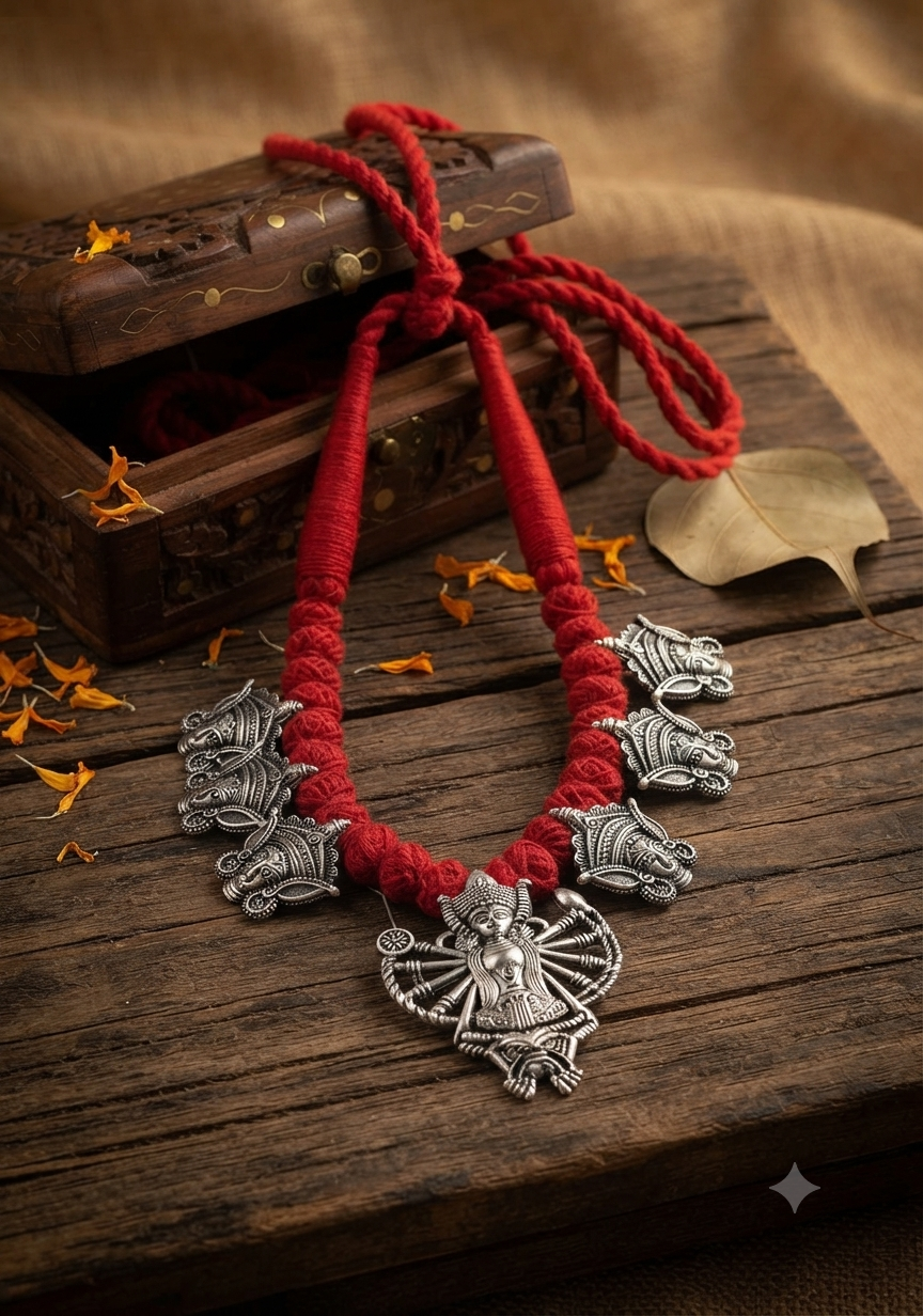Devi Thread Beads Designer Necklace Set for Women