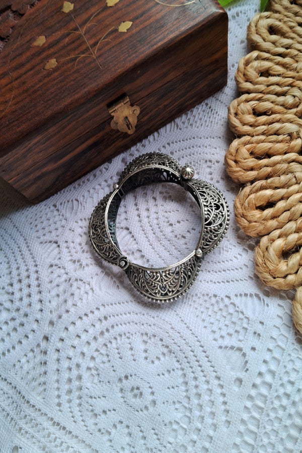 Silver Replica Brass Openable Bangle