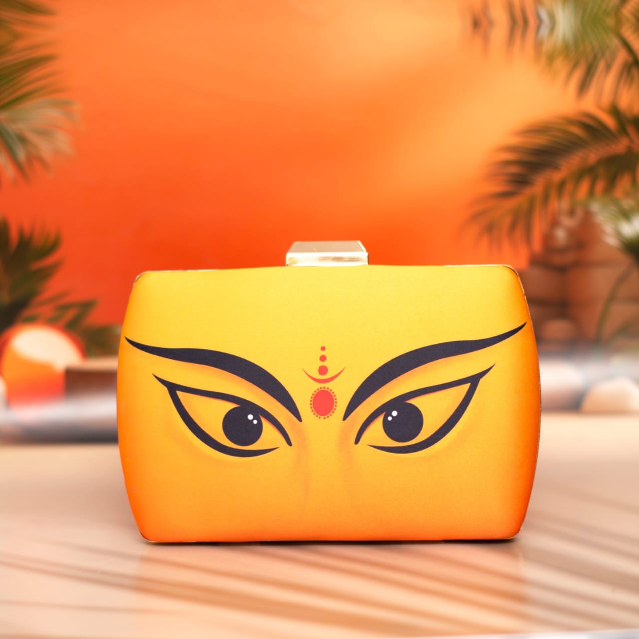 Devi Printed Satin Fabric Clutch Bags for Women