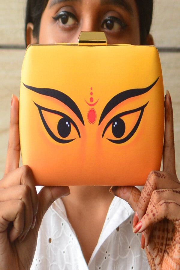 Devi Printed Satin Fabric Clutch Bags for Women