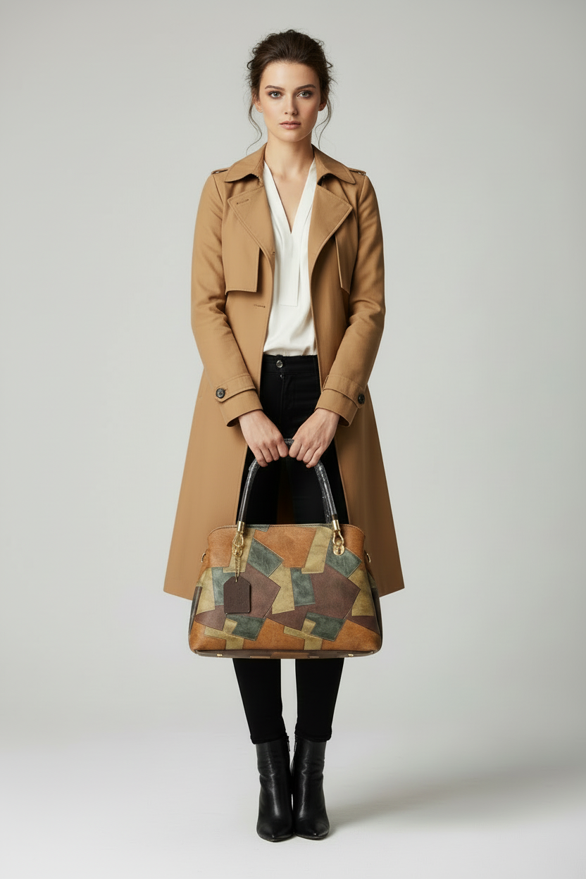 Abstract Printed Ladies Hand Bag