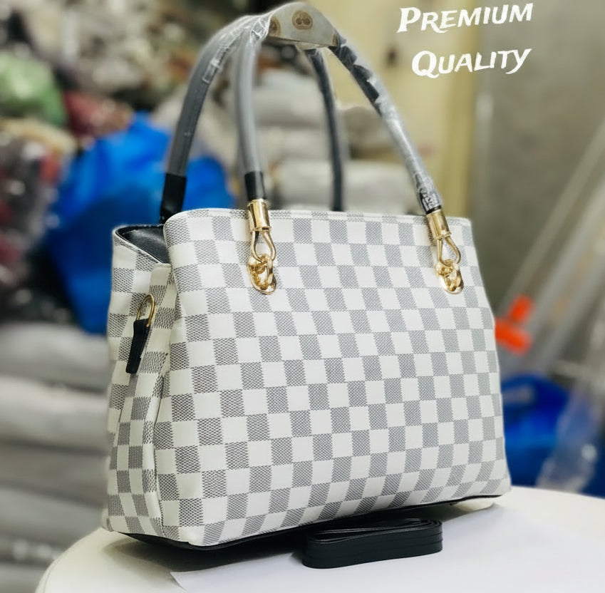 Brand Inspired Checkered Ladies Hand Bag