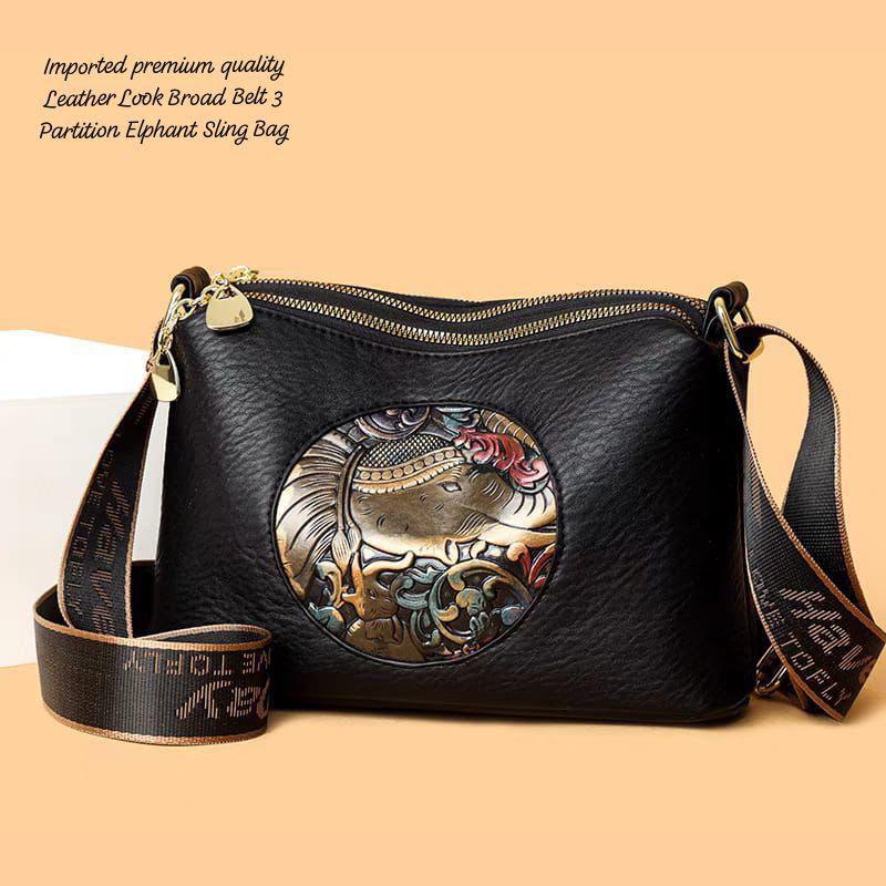 Elephant Design Crossbody Sling Bag