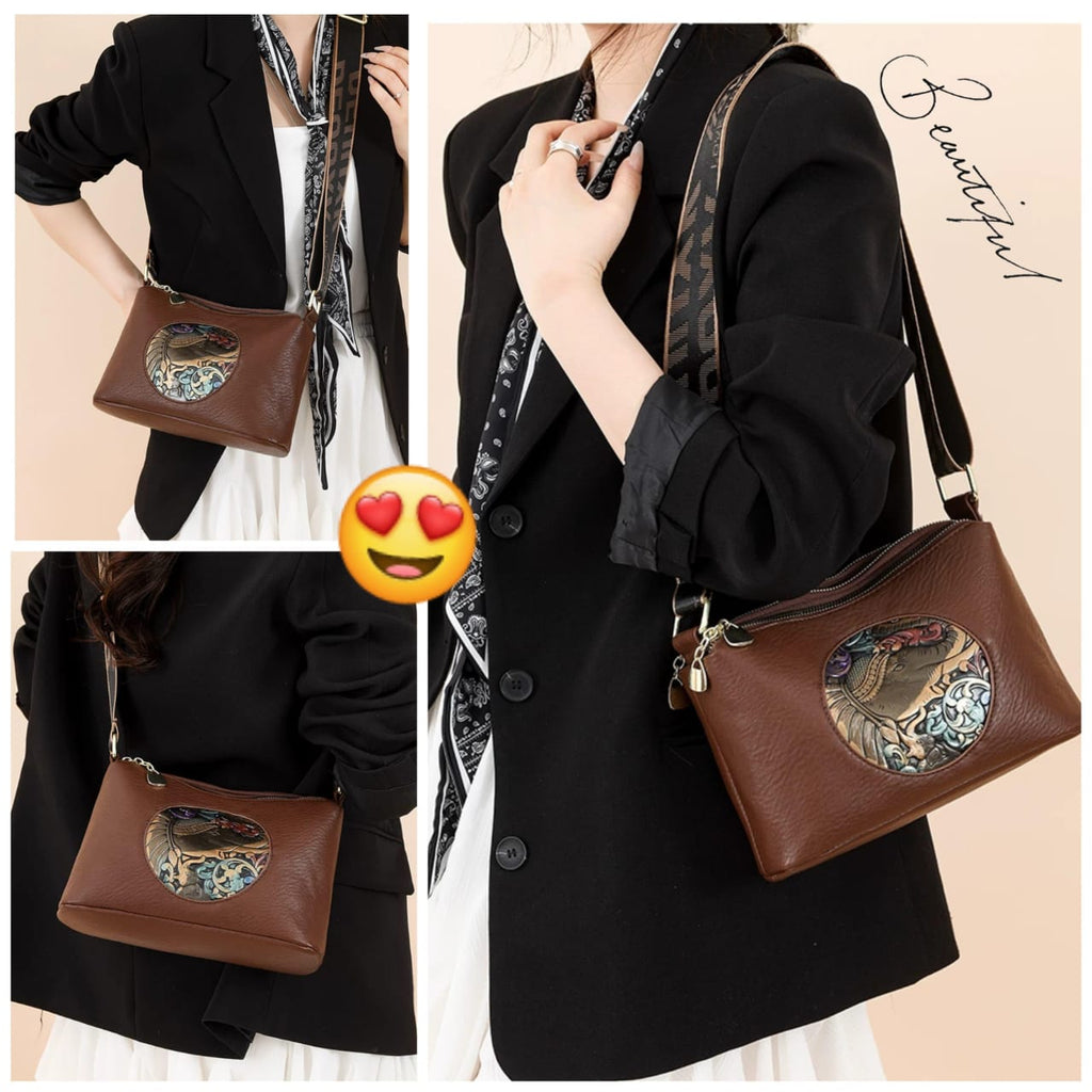 Elephant Design Crossbody Sling Bag