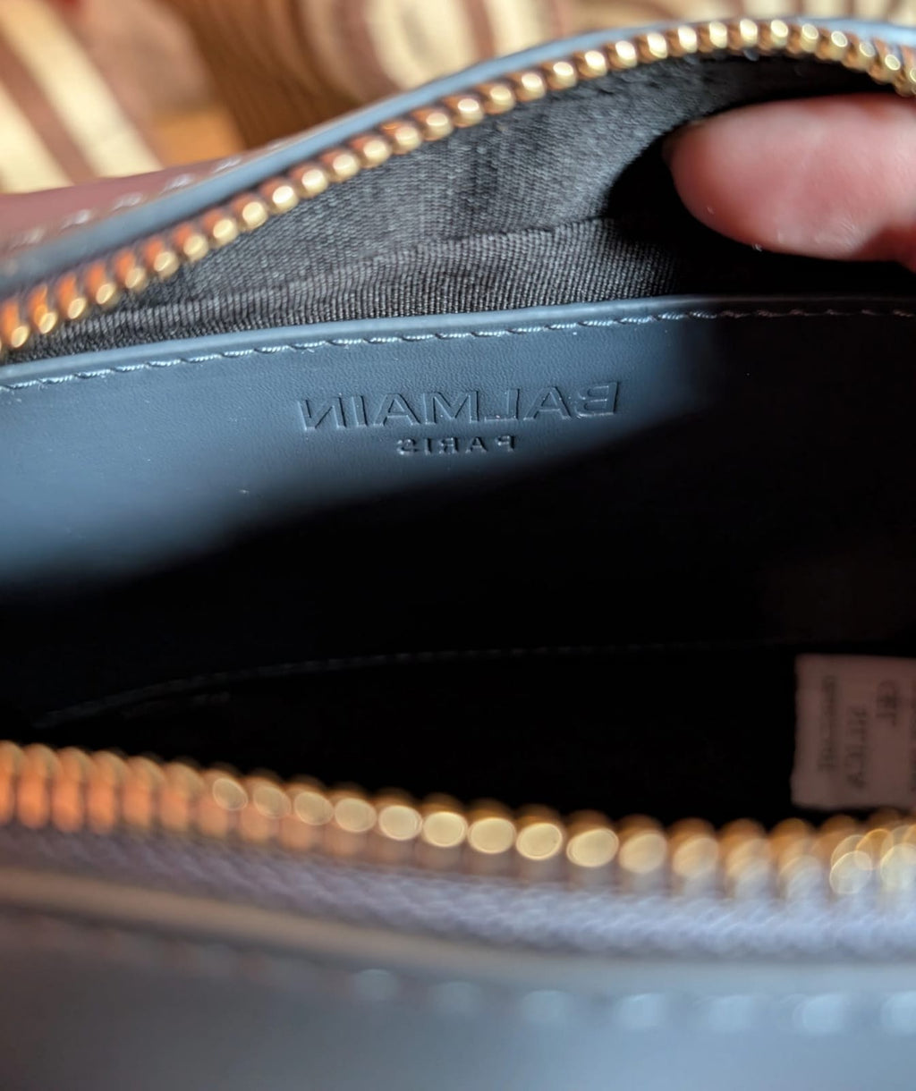 Brand Inspired Metal Embellished Camera Sling Bag