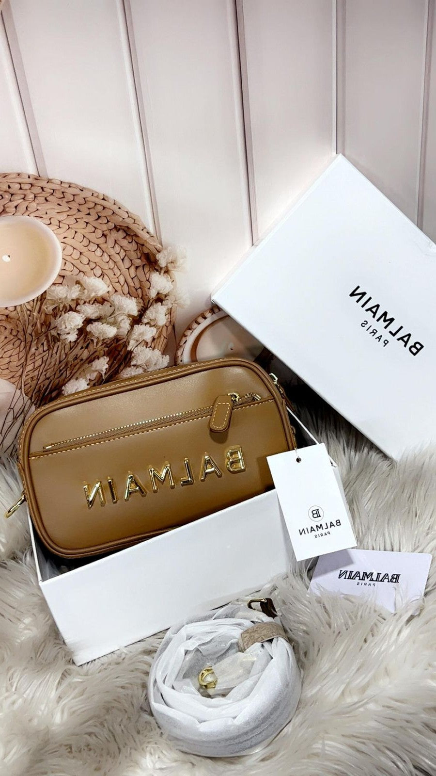 Brand Inspired Metal Embellished Camera Sling Bag