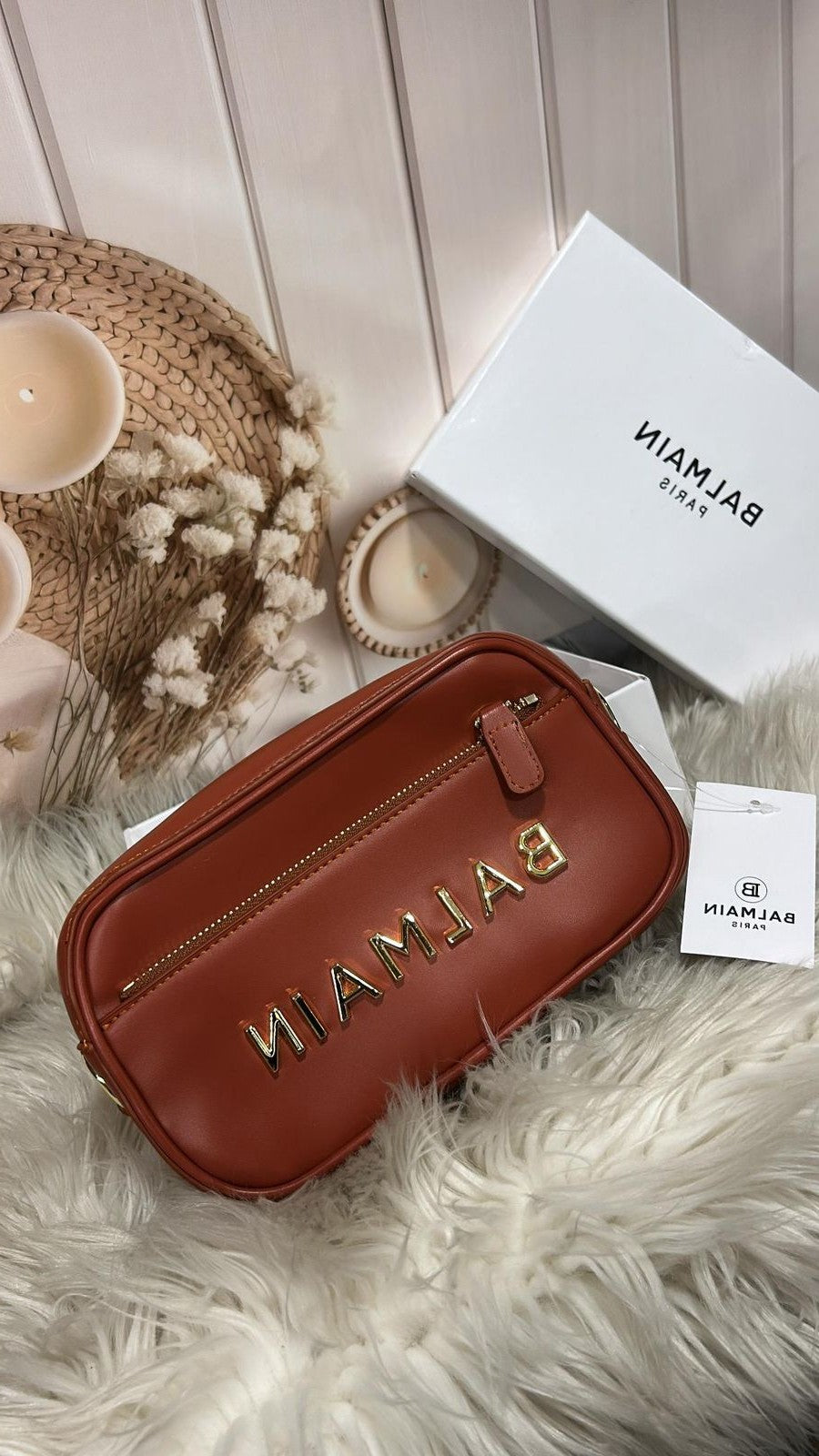 Brand Inspired Metal Embellished Camera Sling Bag