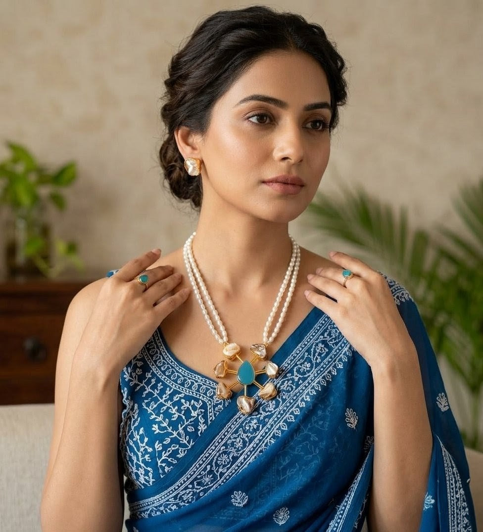 Elegant Fresh Water Pearl Pendant Set