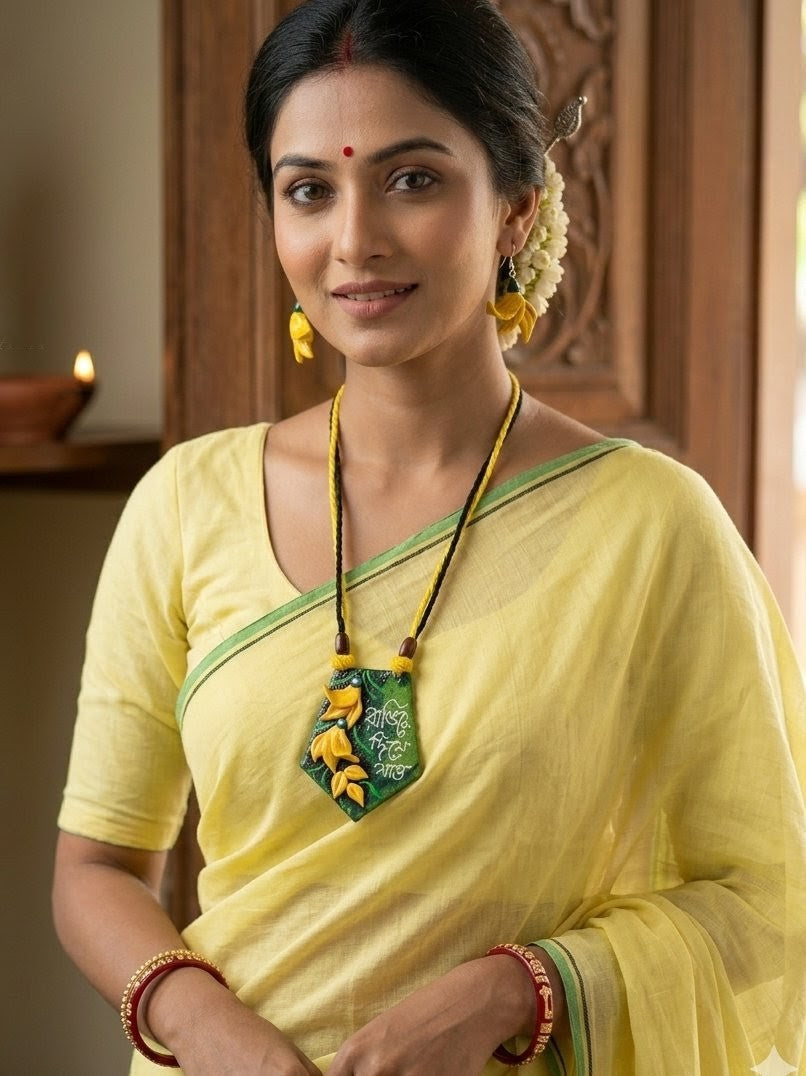 Holi Special Hand Made Polymer Clay Pendant Set