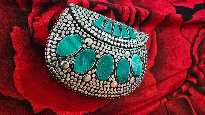 Party Wear Brass Clutch Bag for Women