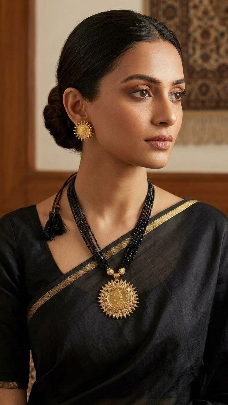 Bengali Style Gold Plated Mangal Sutra Set for Women