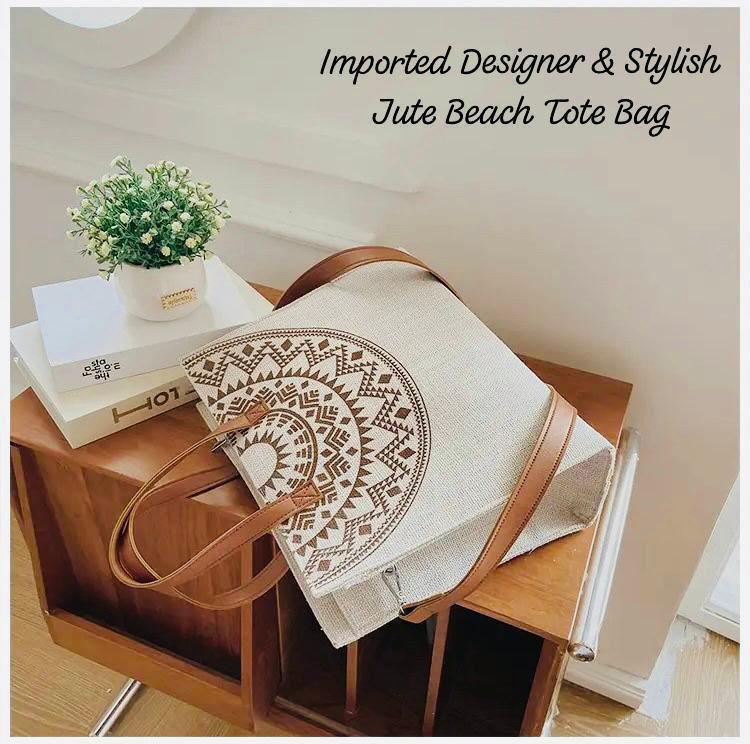 Designer Jute Tote Bag