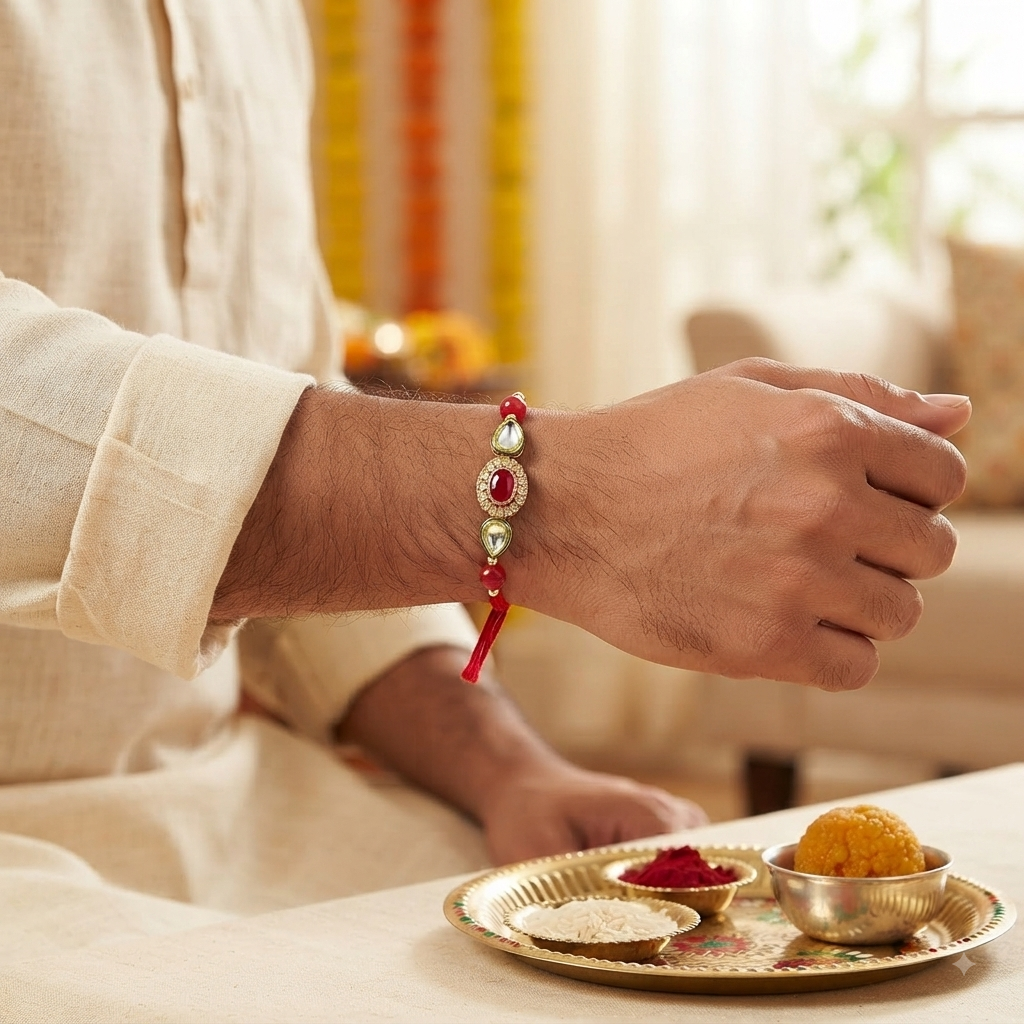Designer Bhaiya Rakhi for Men - Pack of 5