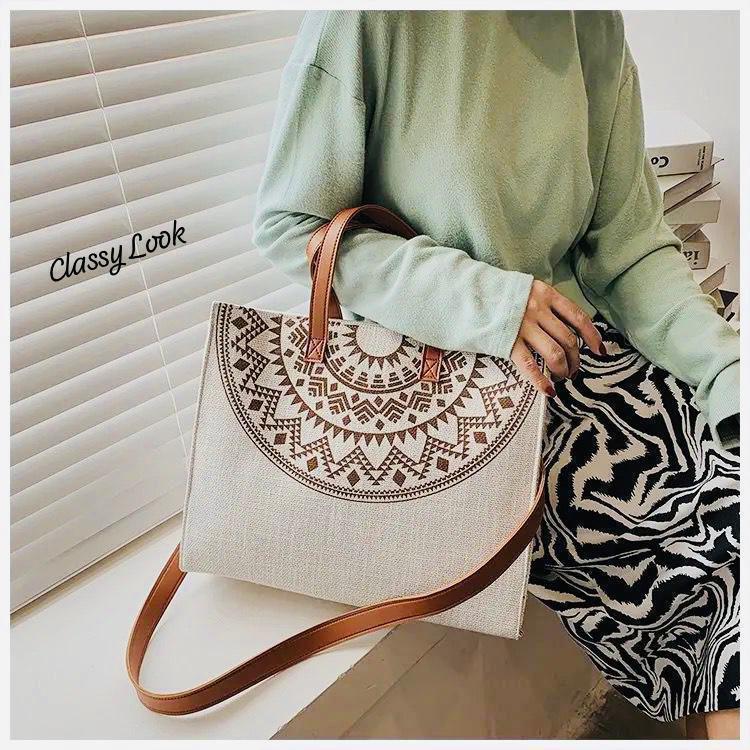 Designer Jute Tote Bag