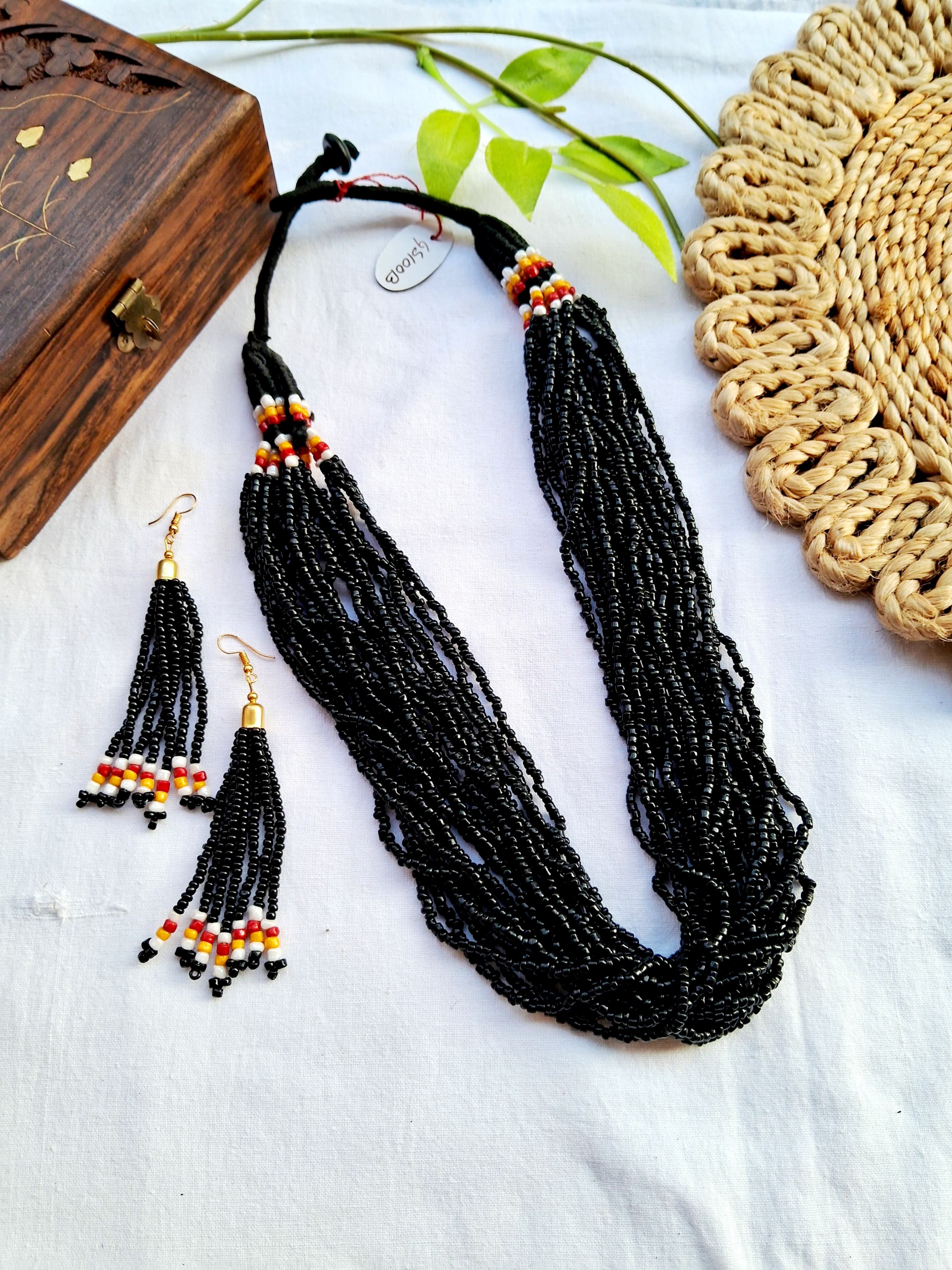 Trendy Seed Beads Necklace Set