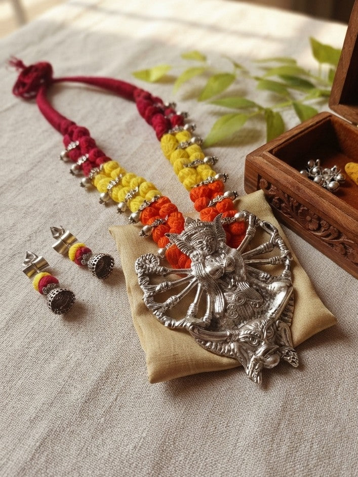 Devi Thread Beads Festive Necklace Set for Women
