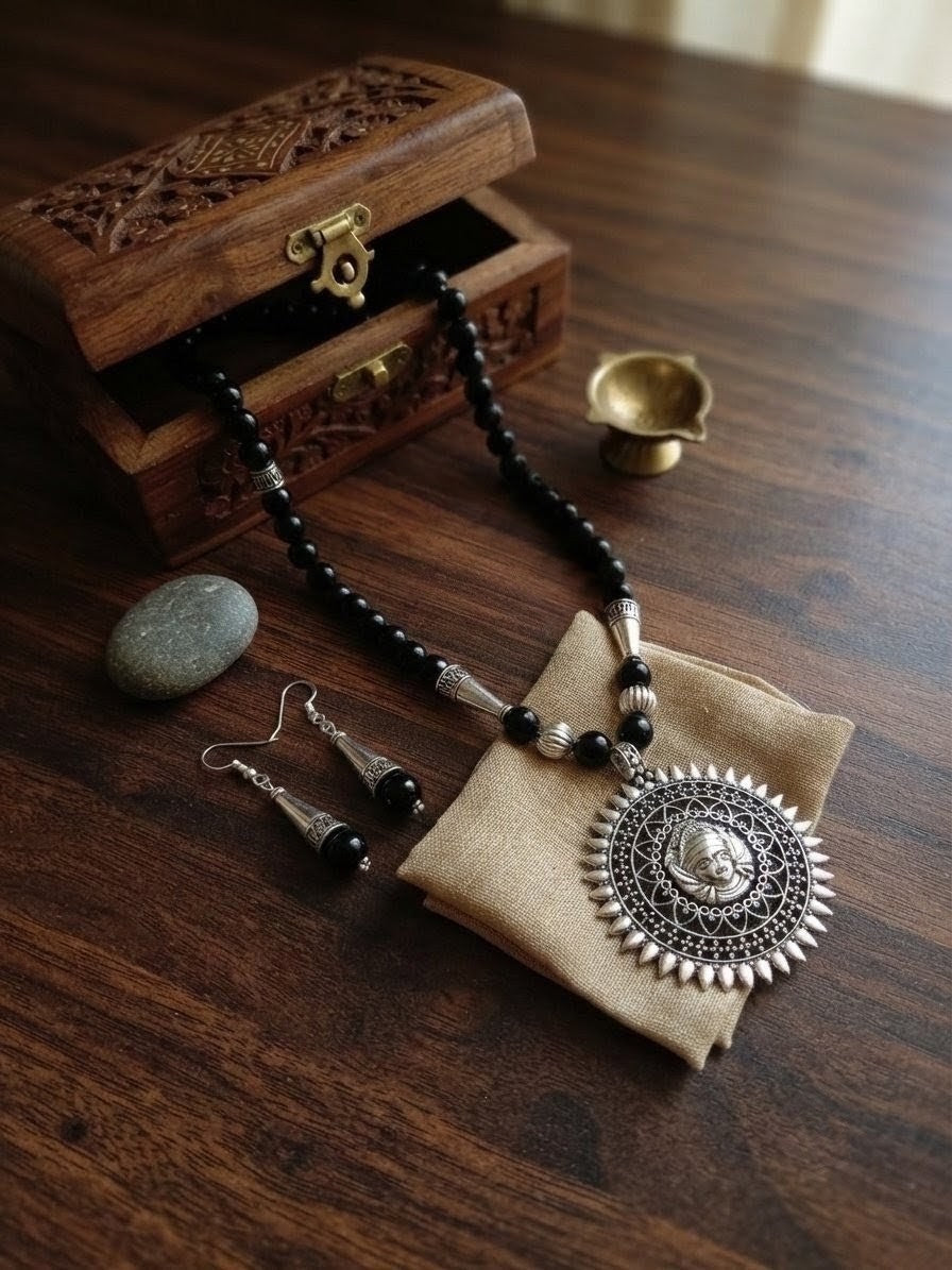 Devi Glass Beads Necklace Set for Women