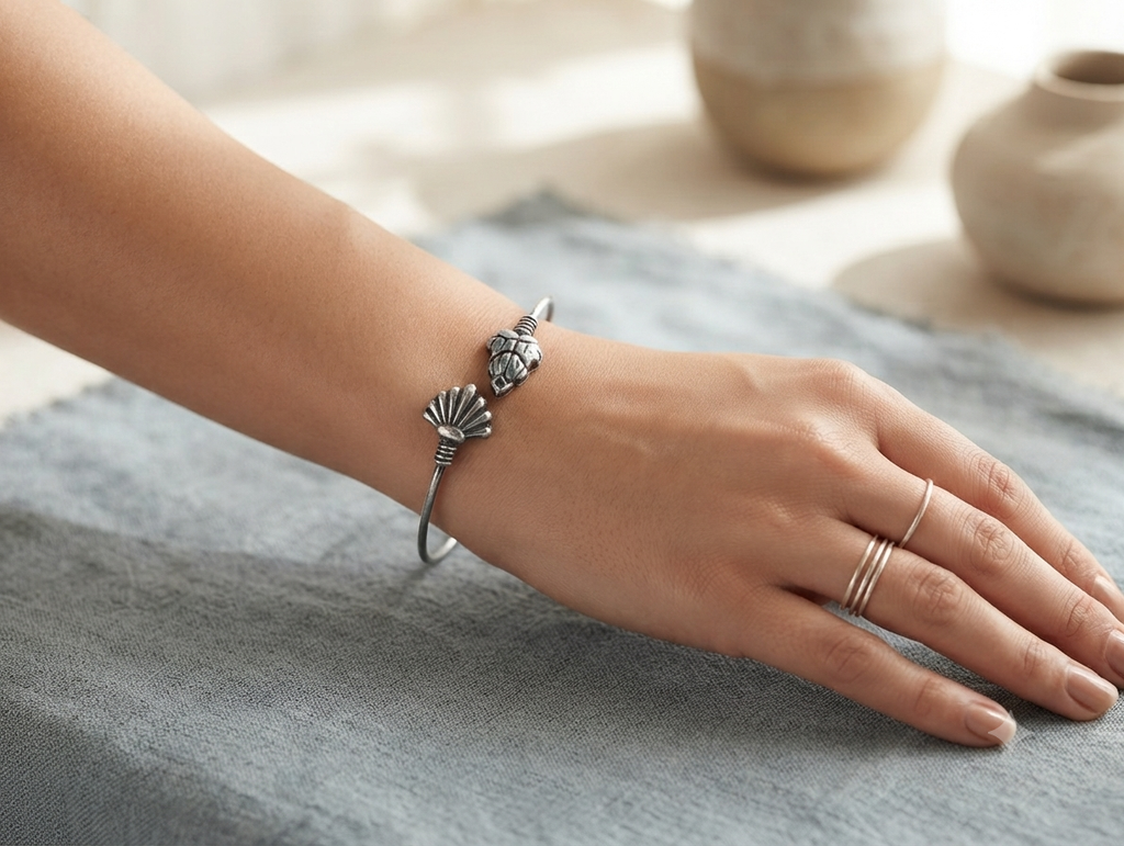 Oxidised Openable Sleek Bangle for Women