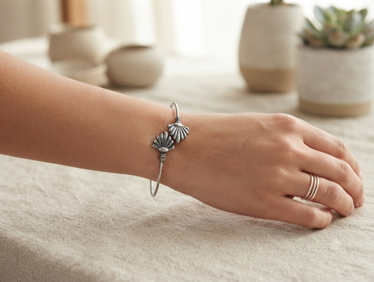 Oxidised Openable Sleek Bangle for Women