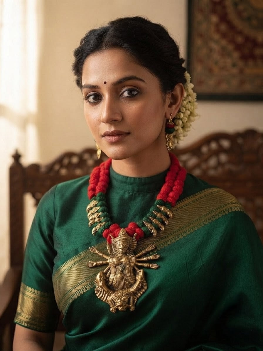 Devi Thread Beads Festive Necklace Set for Women