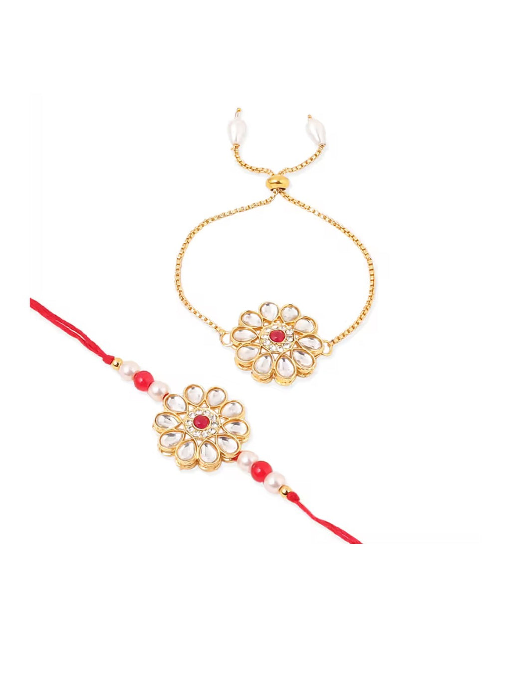 Kundan Quality Bhaiya Bhabhi Rakhi Combo