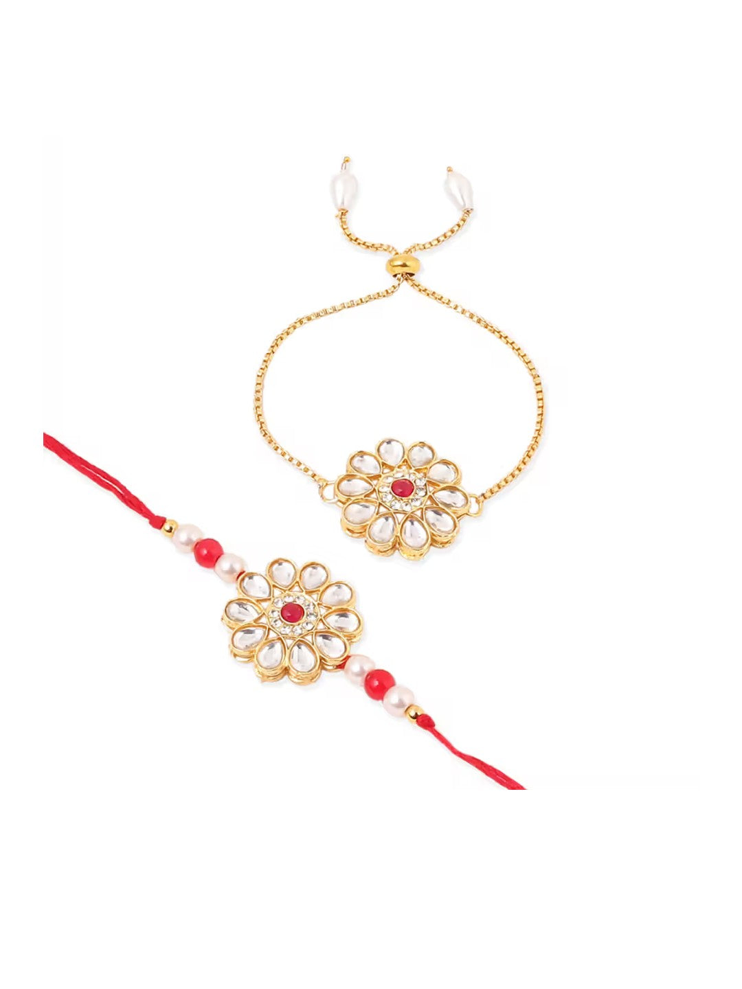 Kundan Quality Bhaiya Bhabhi Rakhi Combo