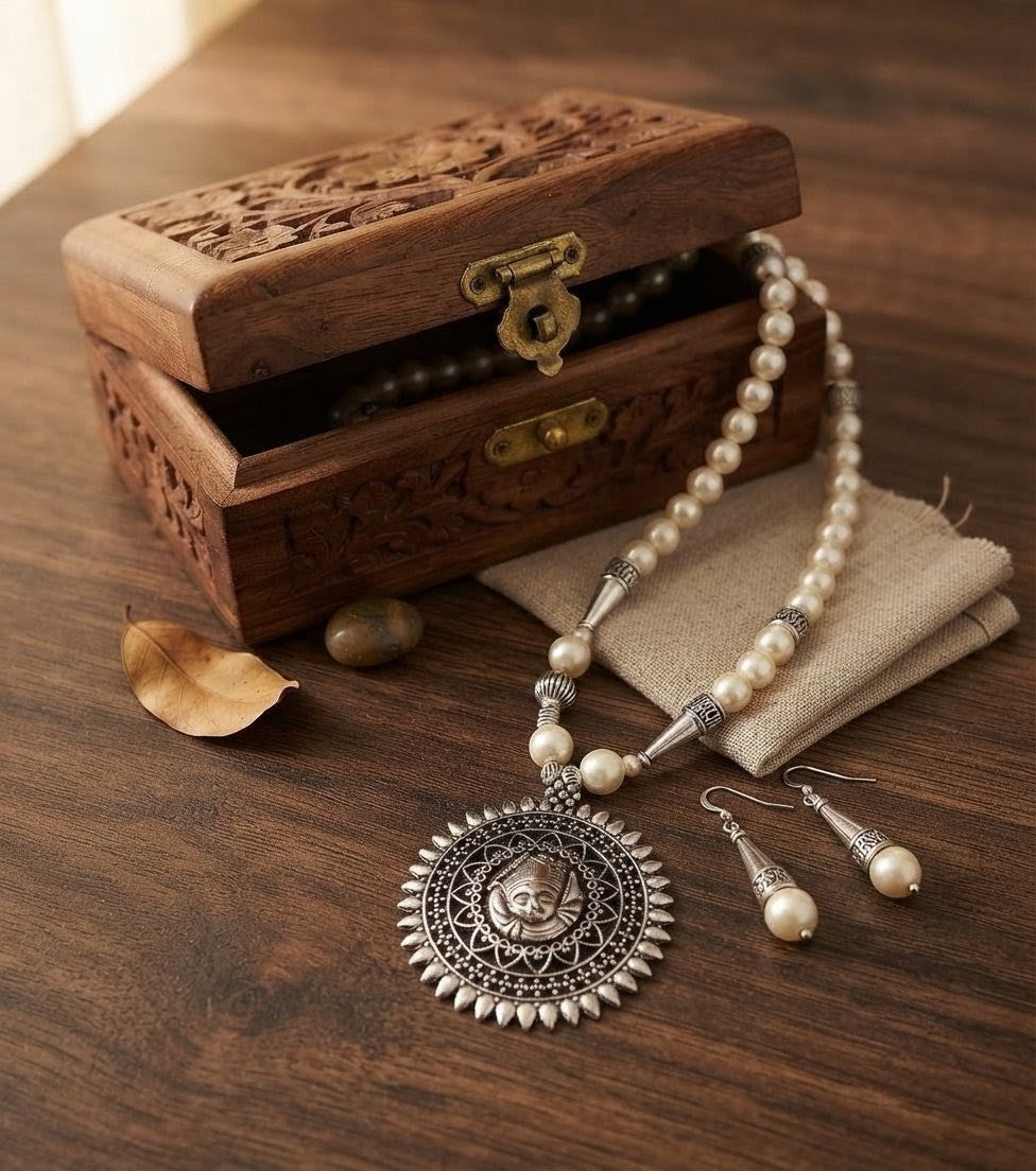 Devi Glass Beads Necklace Set for Women