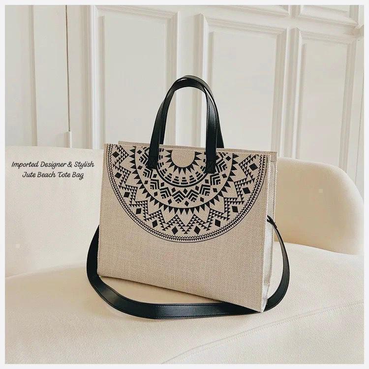 Designer Jute Tote Bag