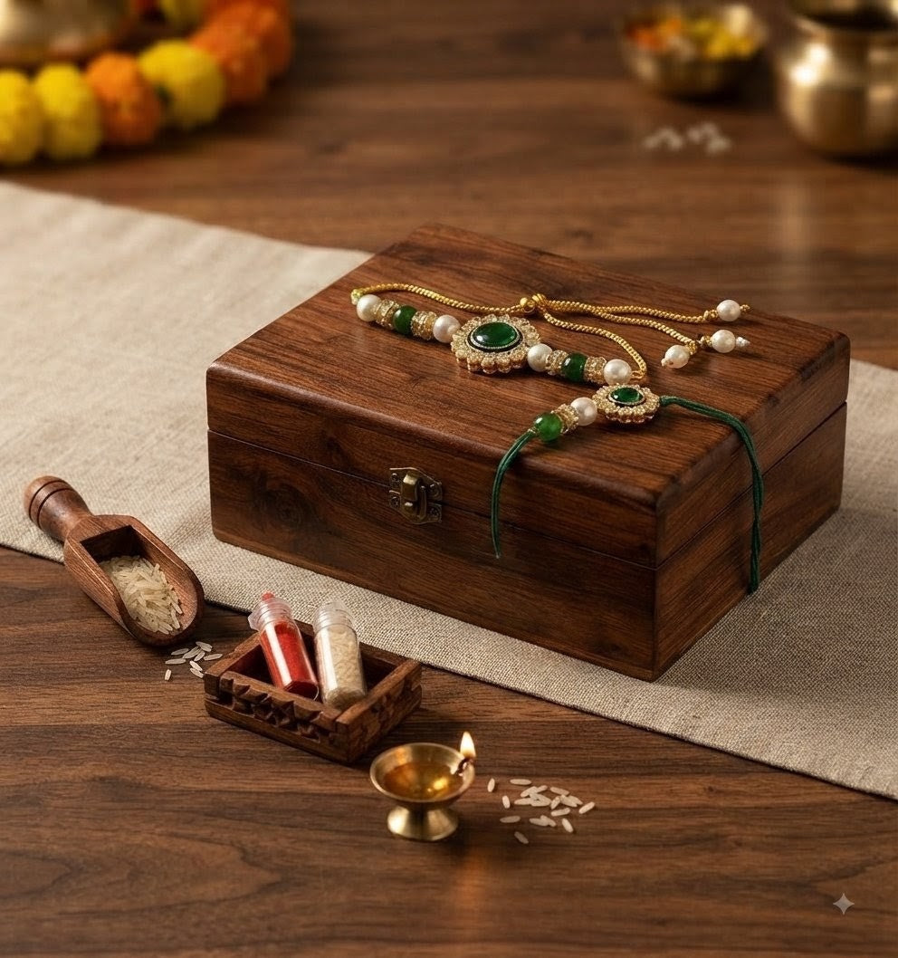 Kundan Bhaiya Bhabhi Rakhi Combo