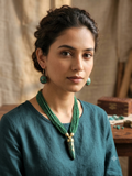Designer Tibetan Pendant  Beads Necklace Set
